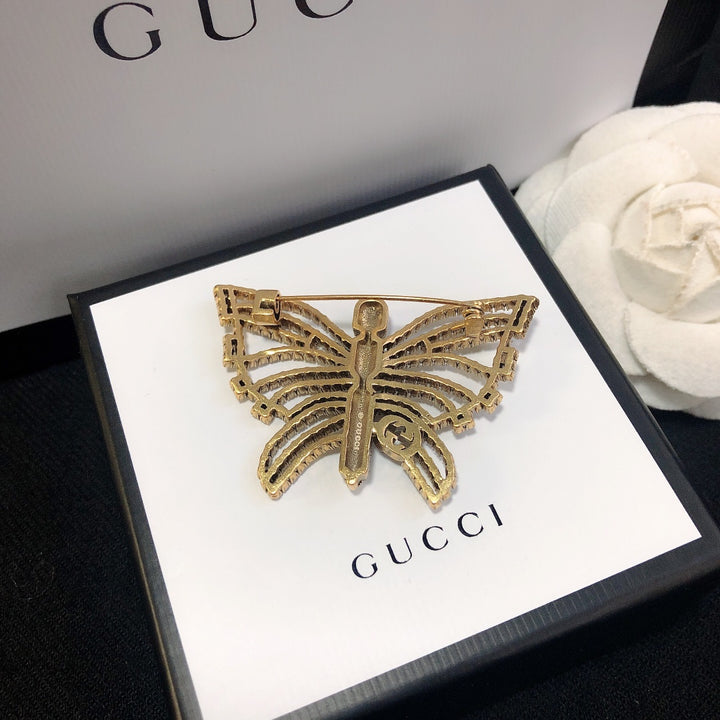 Butterfly Diamond Brooch