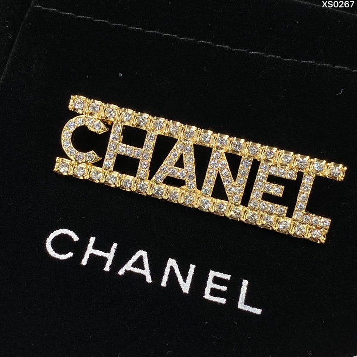Alphabet Rhinestone Brooch