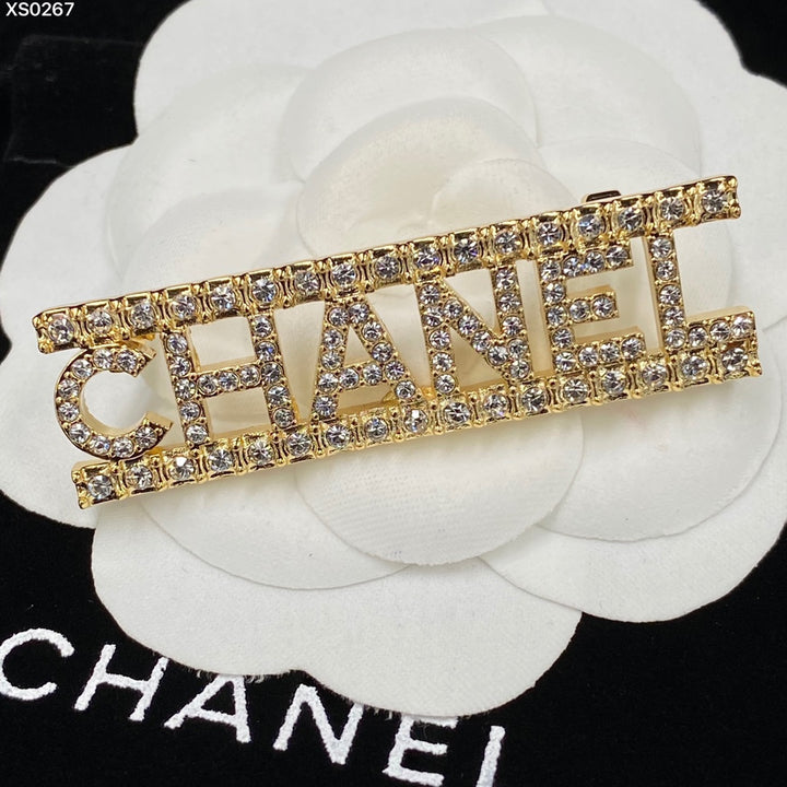 Alphabet Rhinestone Brooch