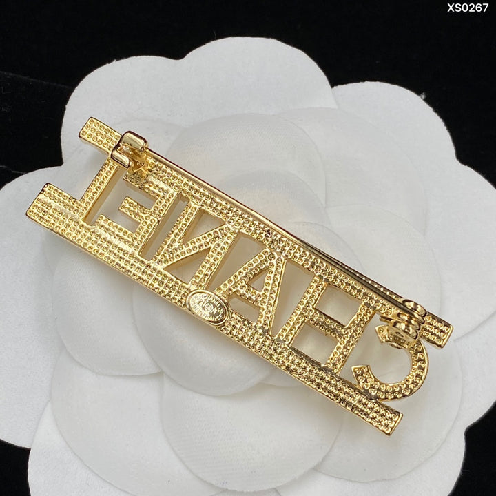 Alphabet Rhinestone Brooch