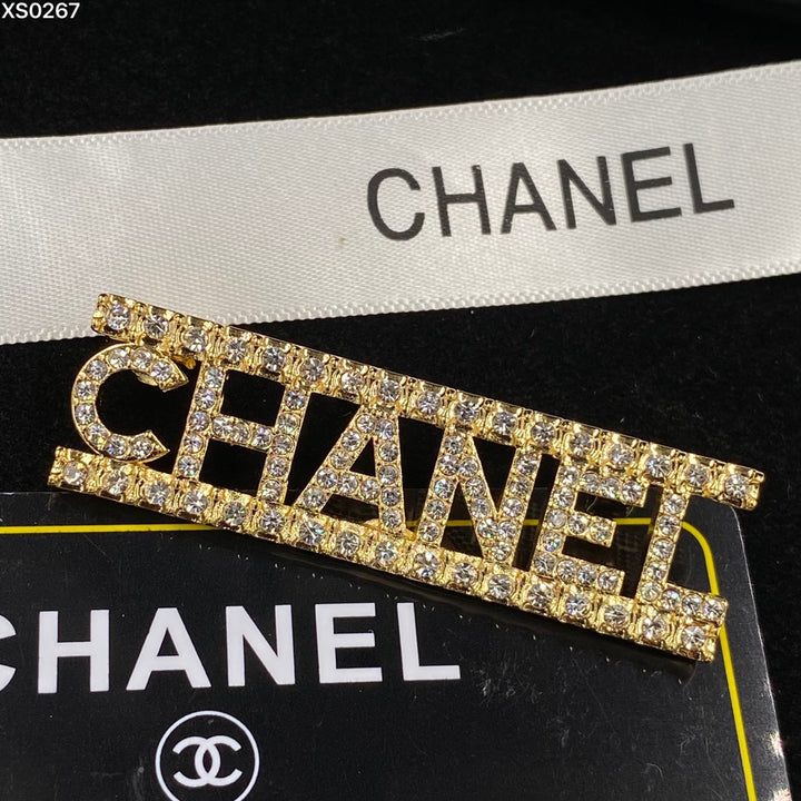 Alphabet Rhinestone Brooch