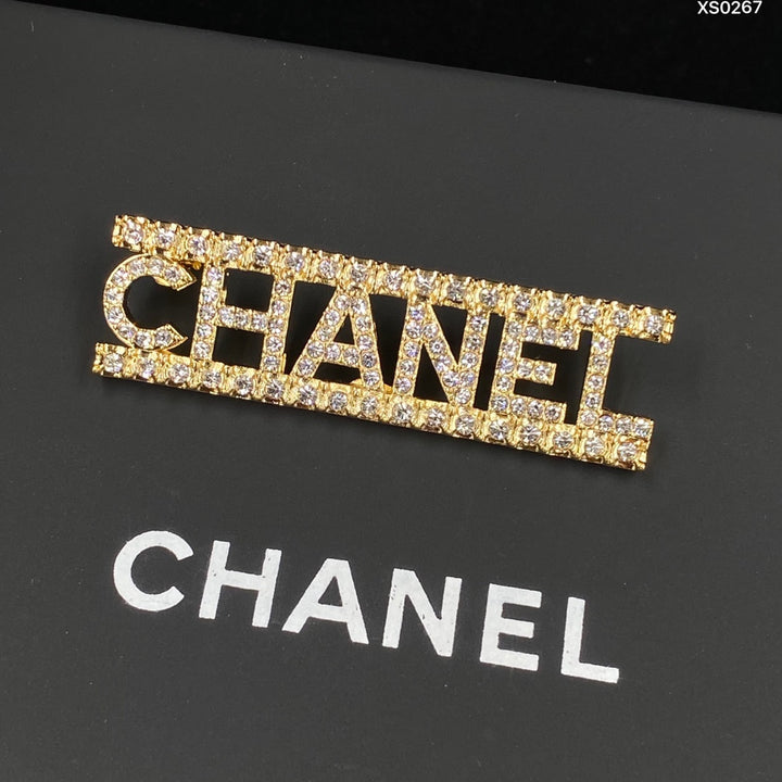 Alphabet Rhinestone Brooch