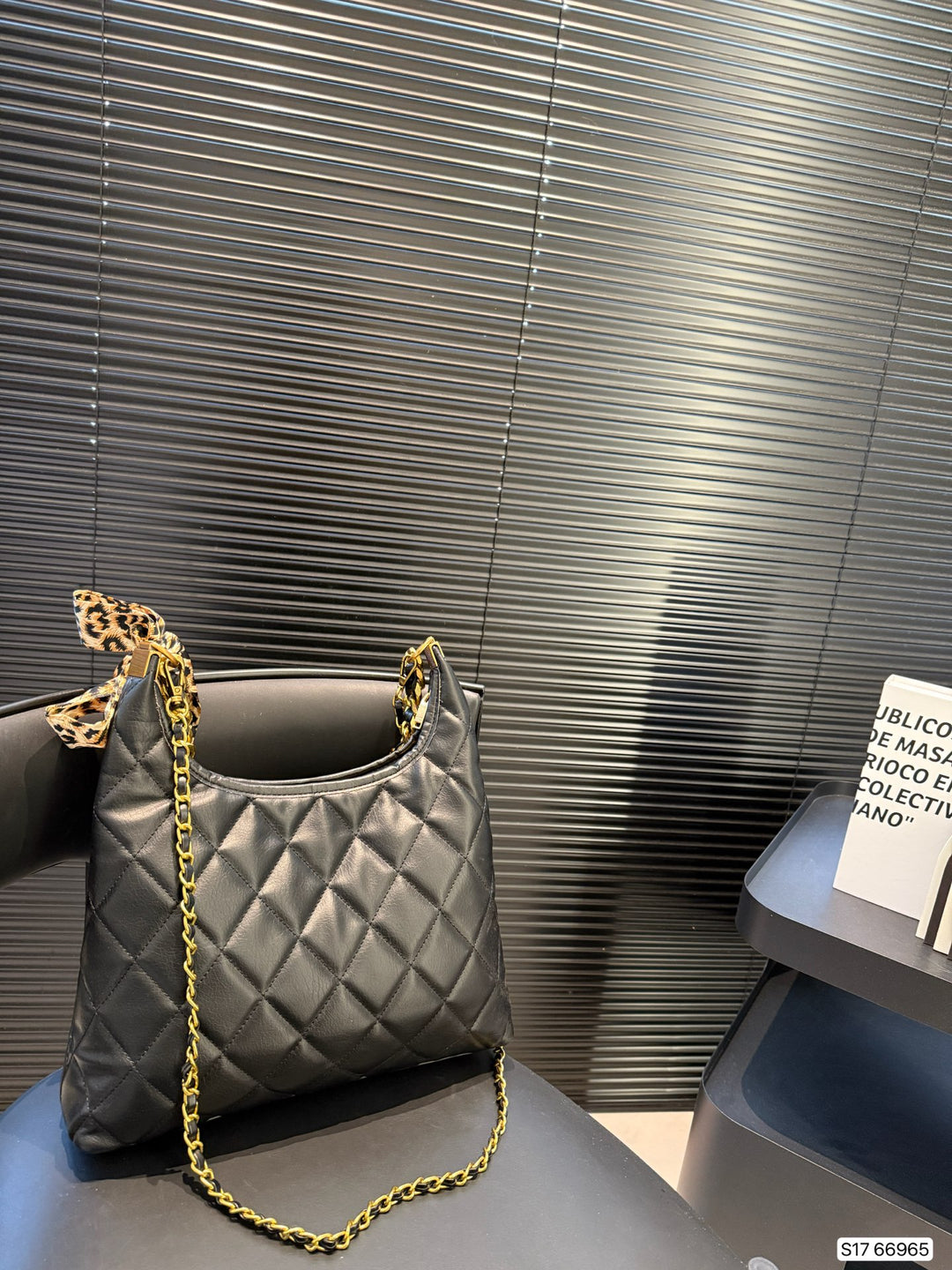 Fashion Lattice Gold Chain Handbag