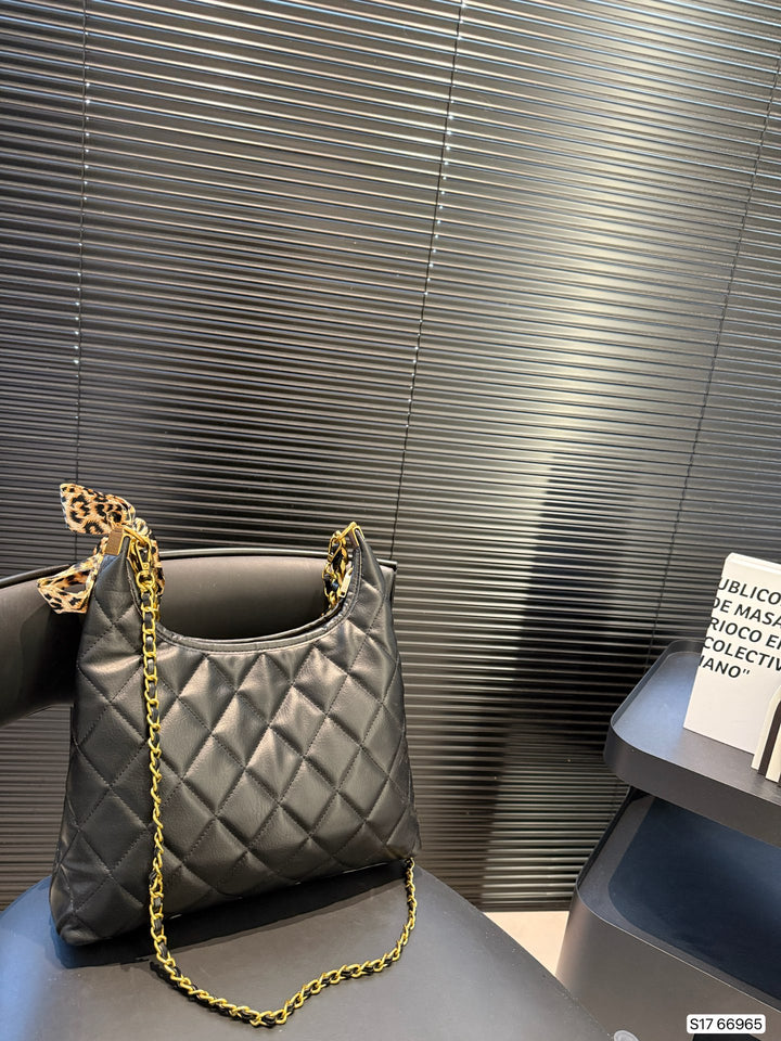 Fashion Lattice Gold Chain Handbag