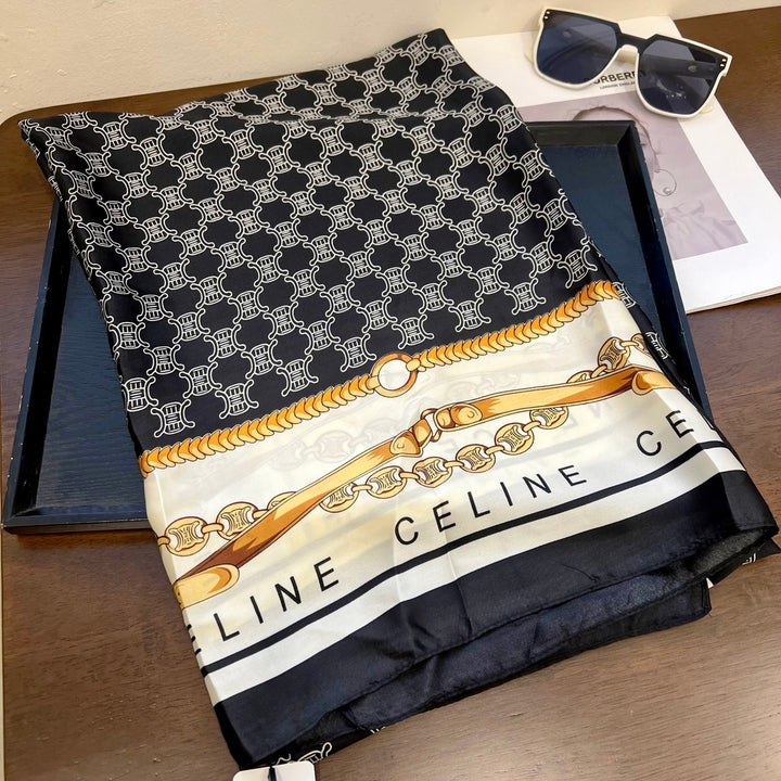 4 Color Embroidered Silk Fashion Scarf