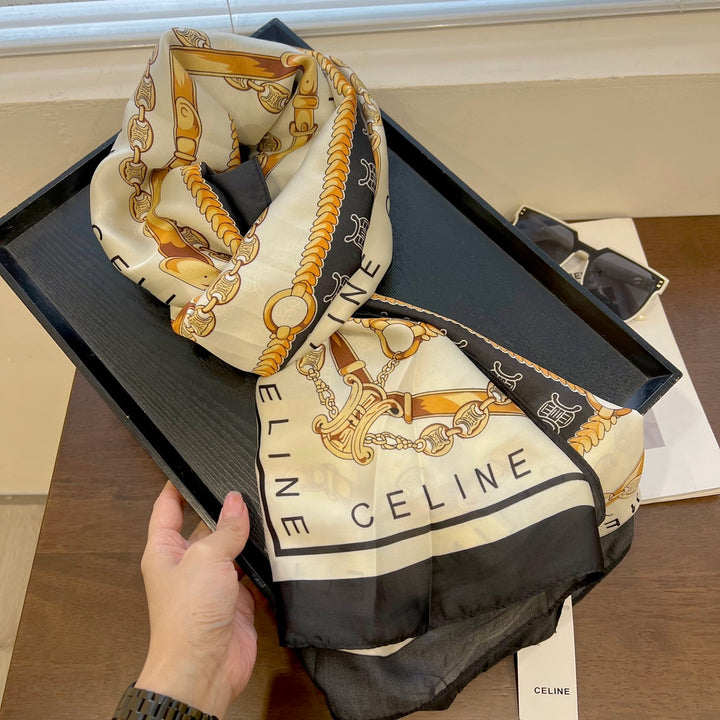 4 Color Embroidered Silk Fashion Scarf