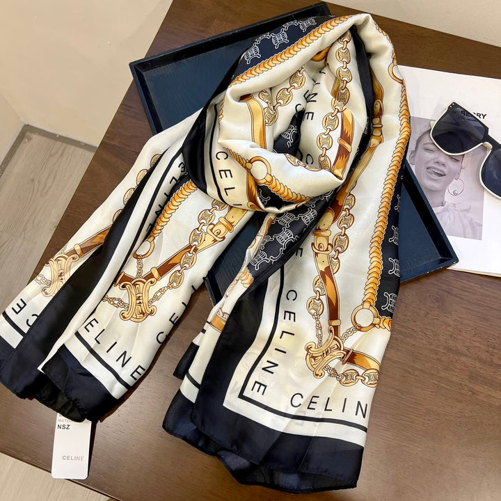 4 Color Embroidered Silk Fashion Scarf