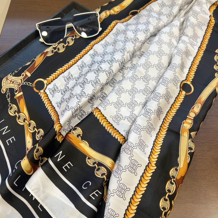 4 Color Embroidered Silk Fashion Scarf