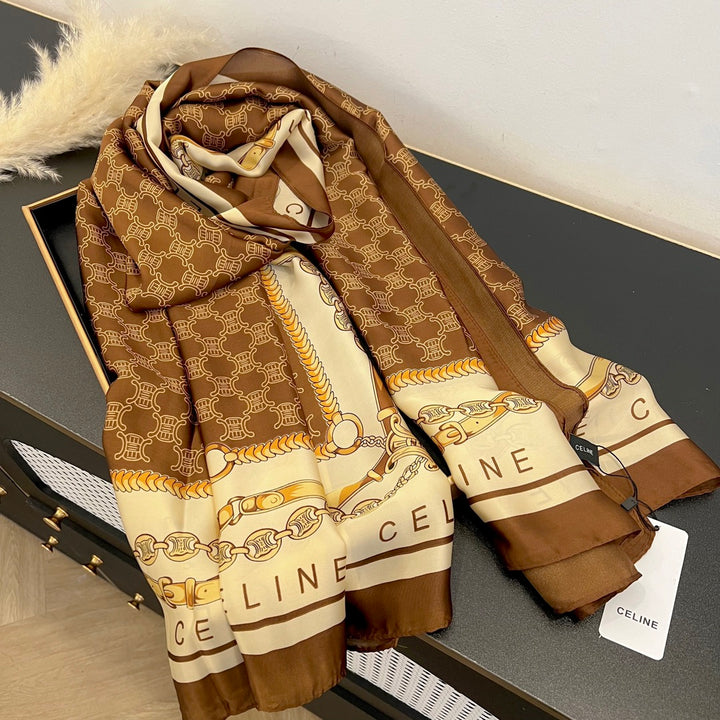4 Color Embroidered Silk Fashion Scarf