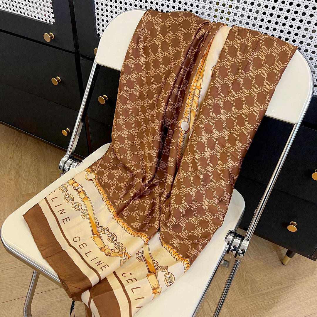4 Color Embroidered Silk Fashion Scarf
