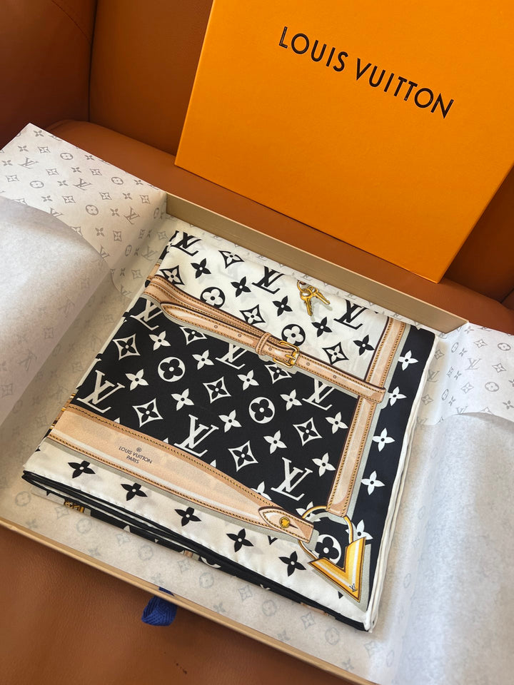Monogram Chain Print Scarf