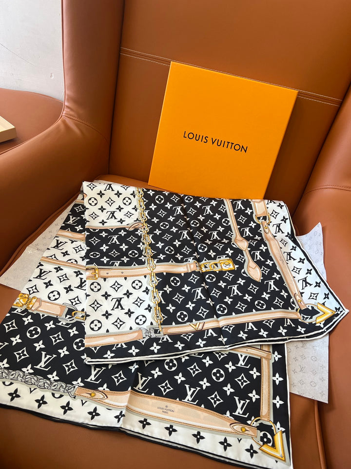 Monogram Chain Print Scarf