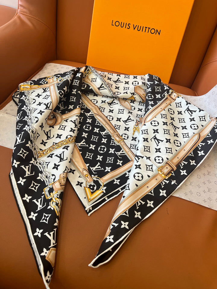 Monogram Chain Print Scarf