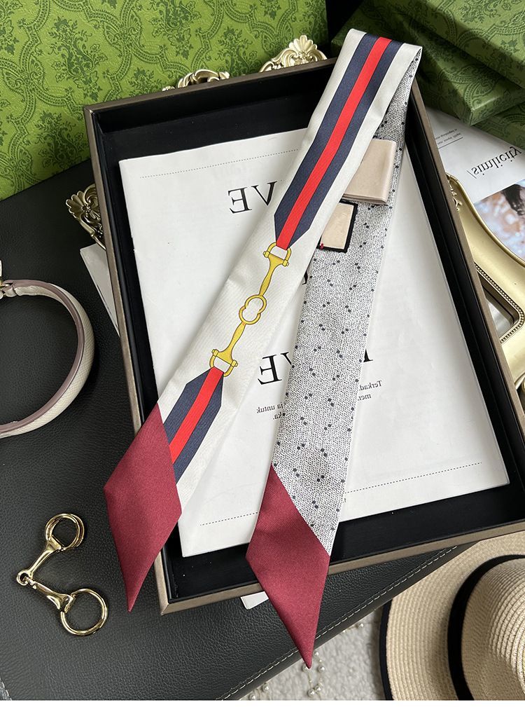 Four Color Stripe Print Scarf