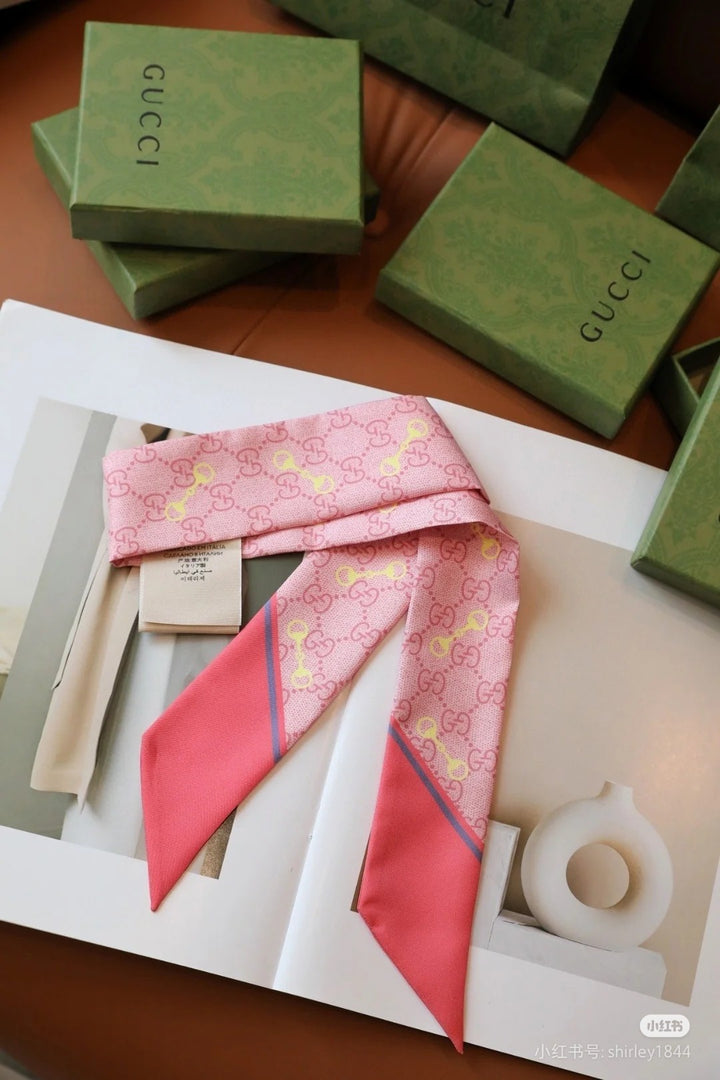 Four Color Stripe Print Scarf