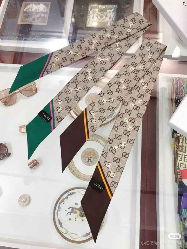 Four Color Stripe Print Scarf