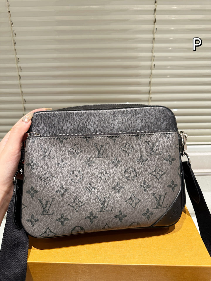 3 Color Old Flower Men's Crossbody Bag