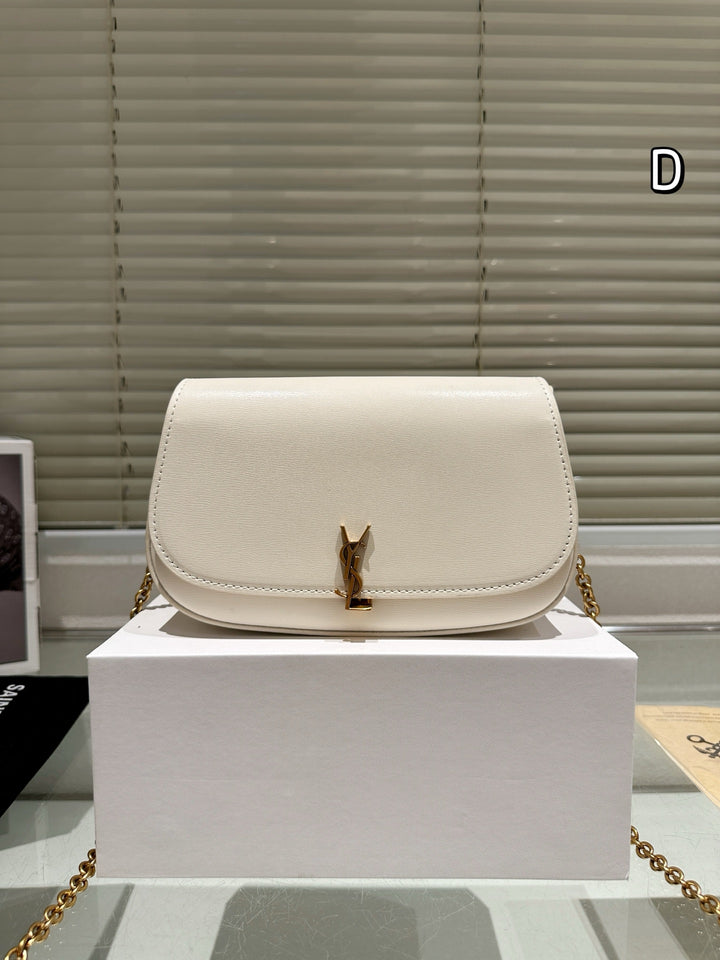3 Colors New Gold Chain Saddle Bag