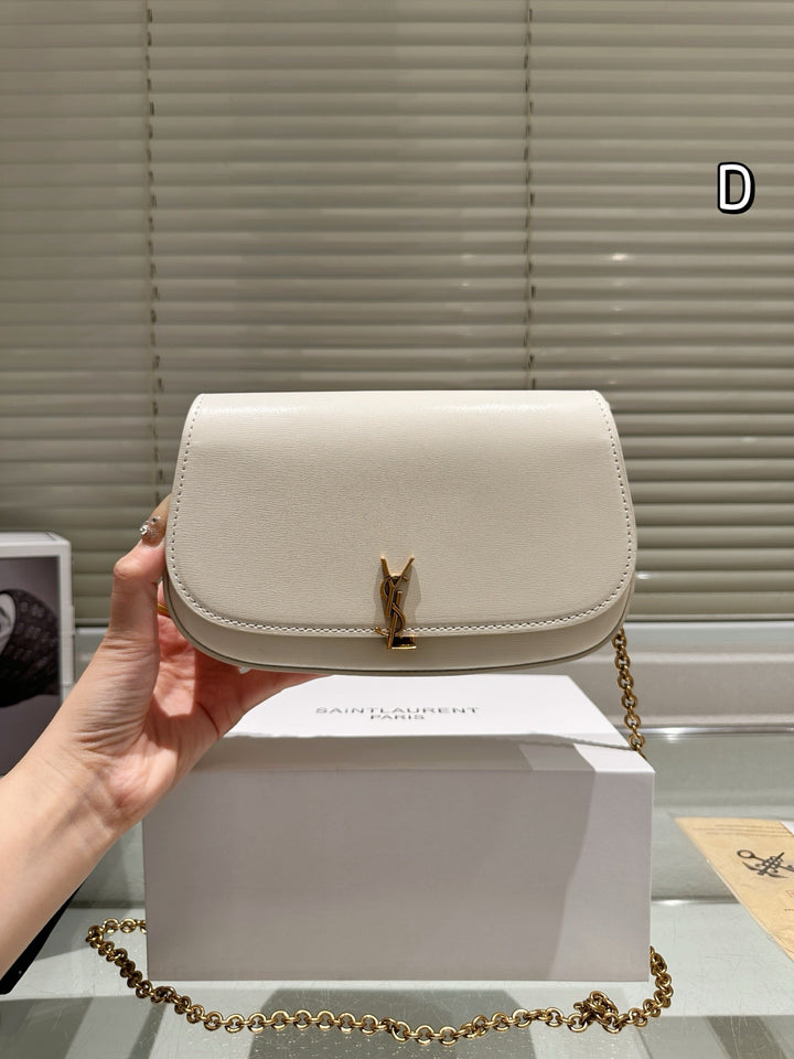 3 Colors New Gold Chain Saddle Bag
