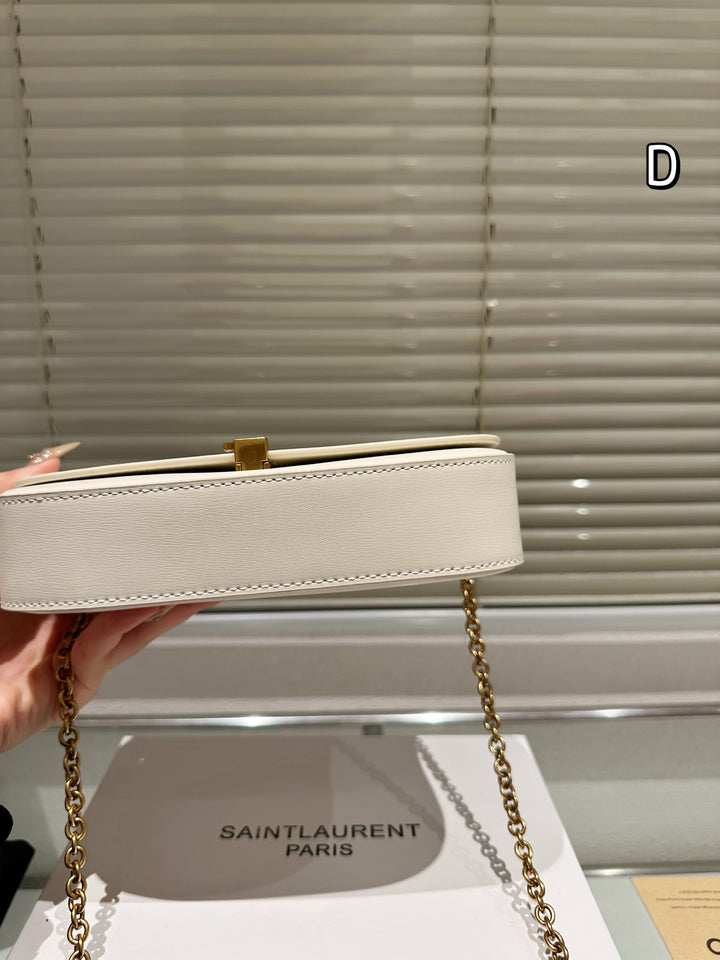 3 Colors New Gold Chain Saddle Bag