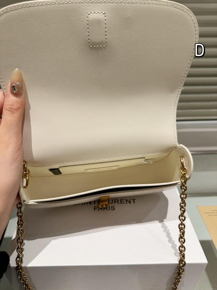 3 Colors New Gold Chain Saddle Bag