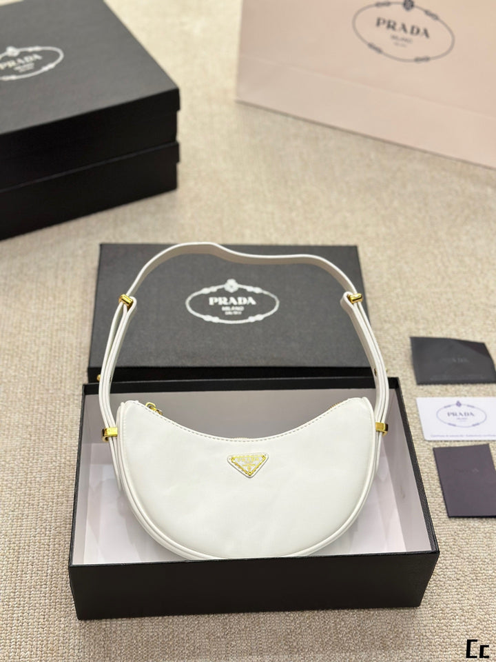 New Triangle Gold Label Half-Moon Underarm Bag