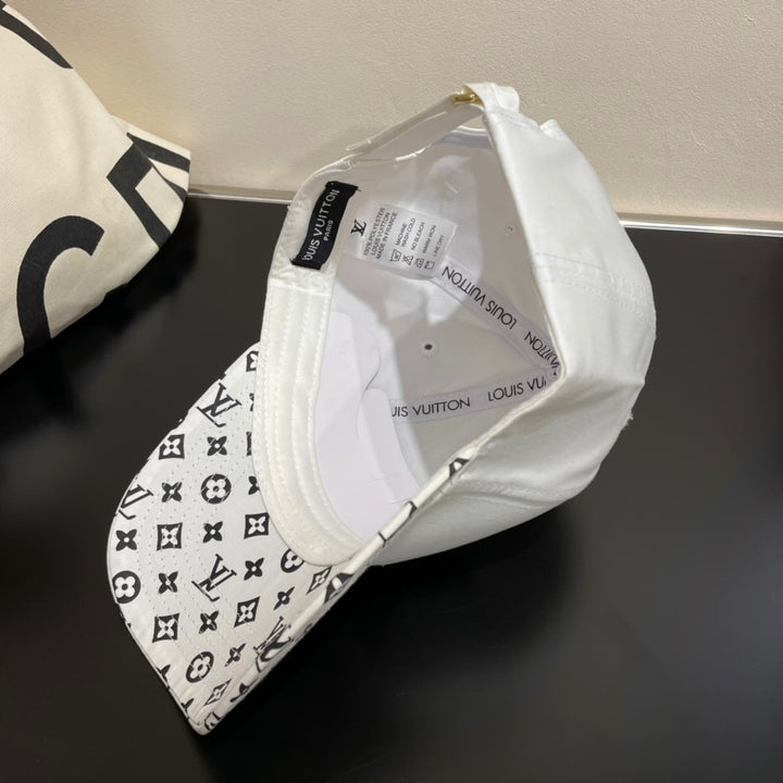 Two-color logo embroidered cap