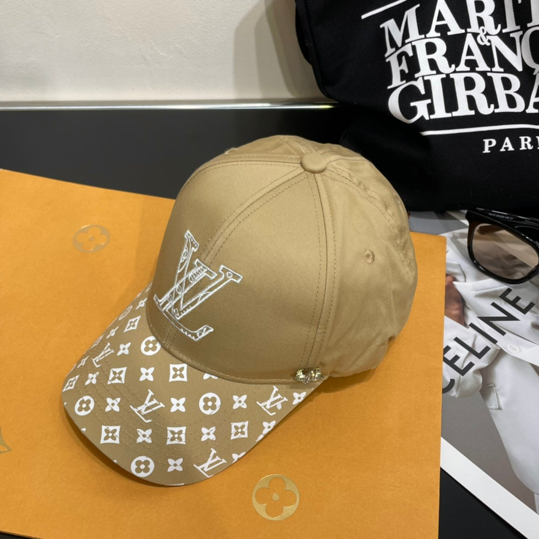 Two-color logo embroidered cap