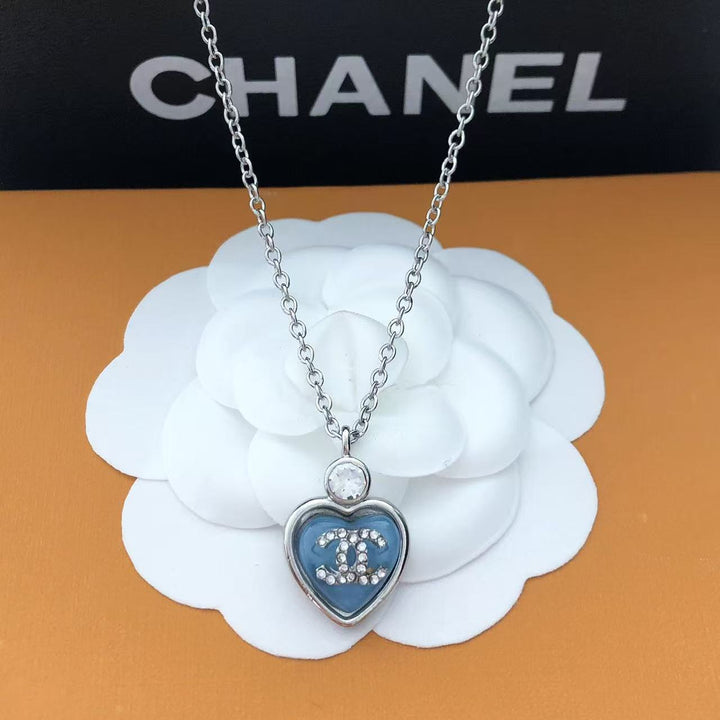 Blue Heart Necklace