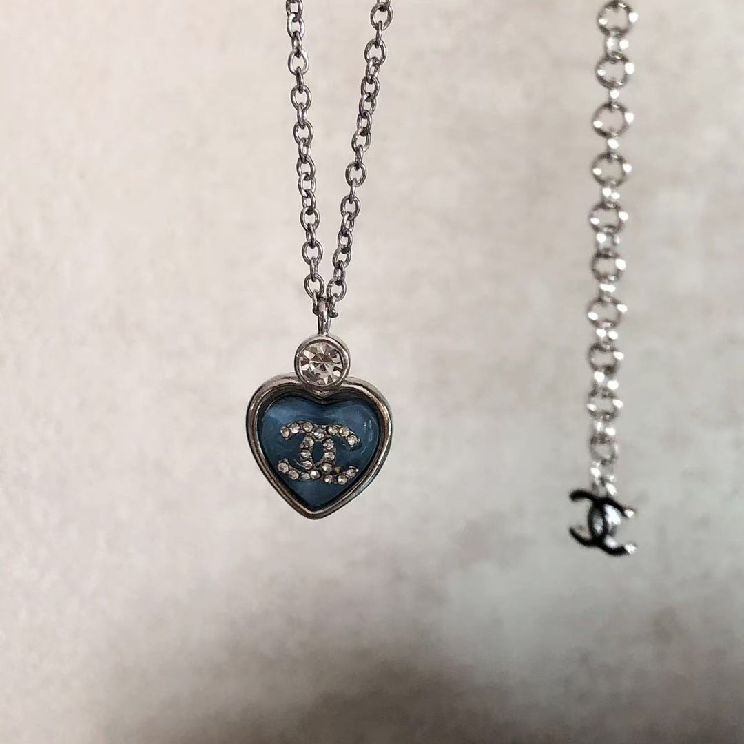 Blue Heart Necklace