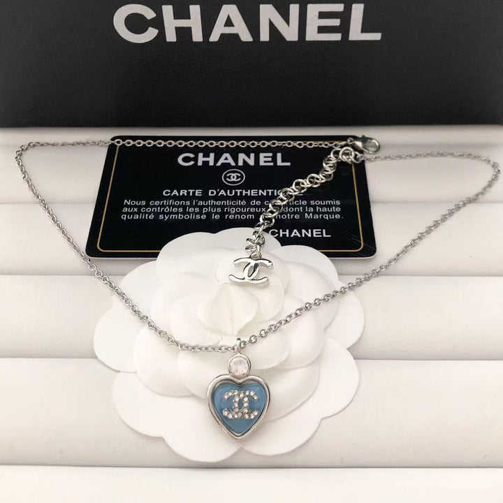 Blue Heart Necklace