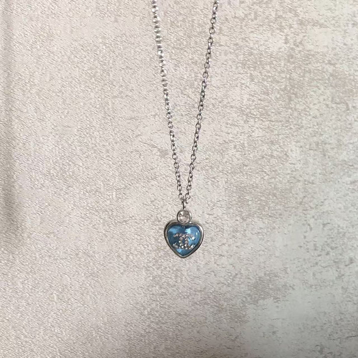 Blue Heart Necklace