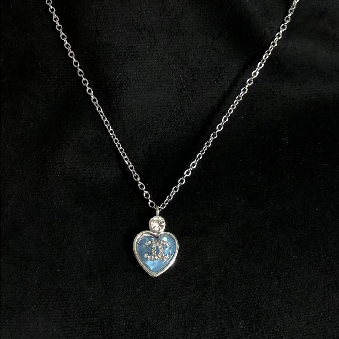 Blue Heart Necklace
