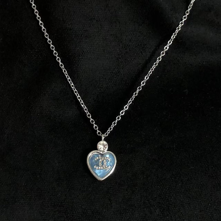 Blue Heart Necklace