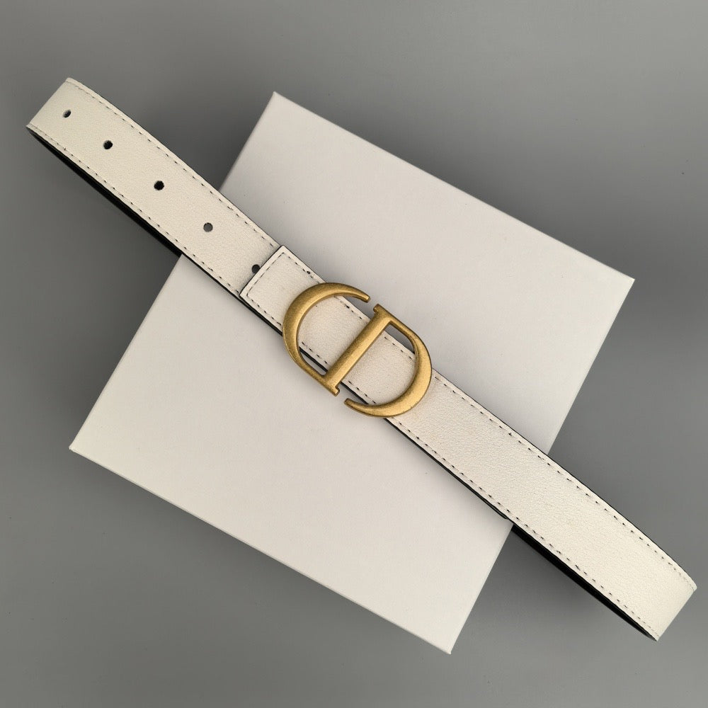 Gold - Colorful leather belt with buckle