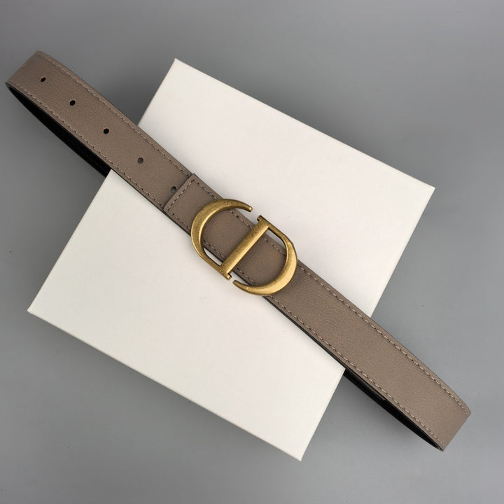 Gold - Colorful leather belt with buckle