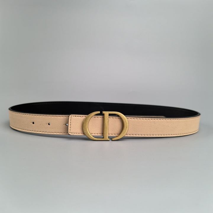 Gold - Colorful leather belt with buckle