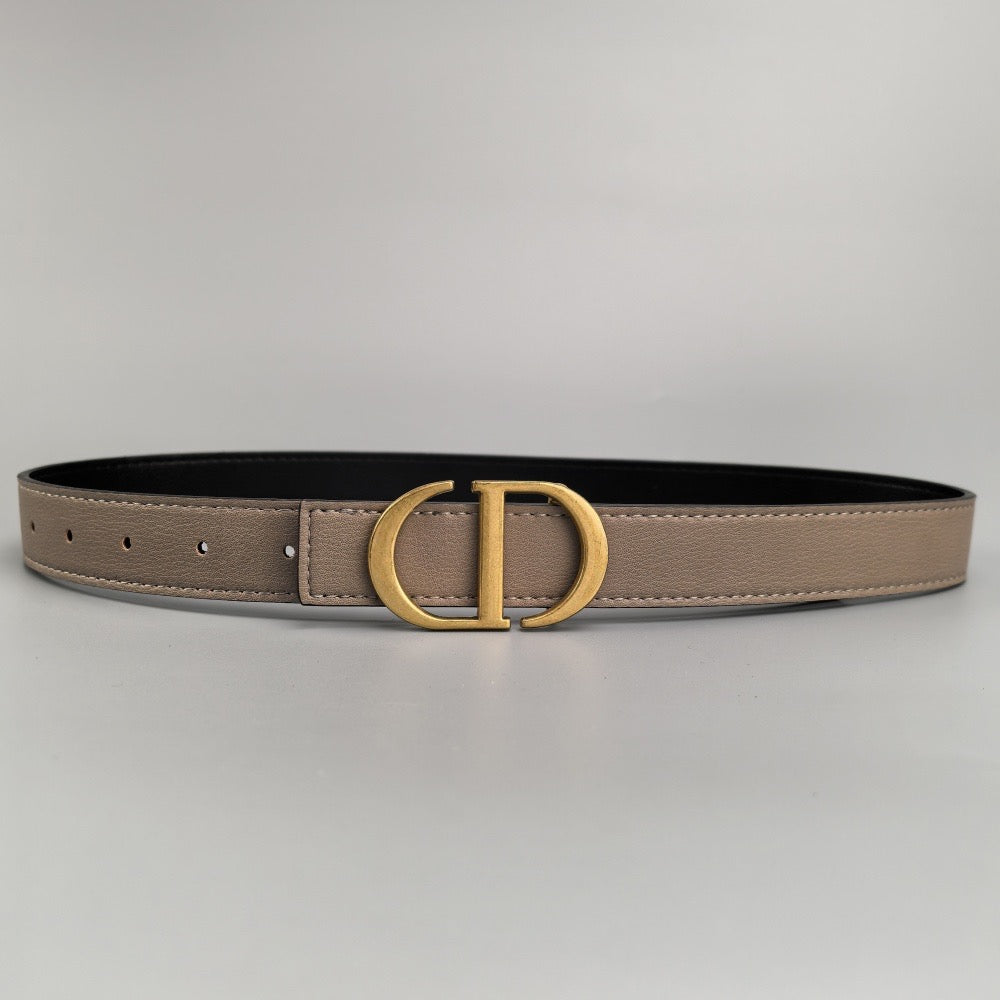 Gold - Colorful leather belt with buckle