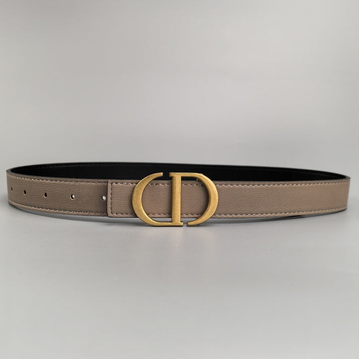 Gold - Colorful leather belt with buckle