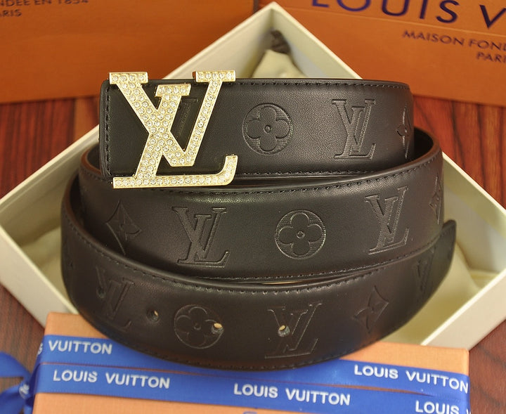 Two Color Diamond Logo Embossed Belt