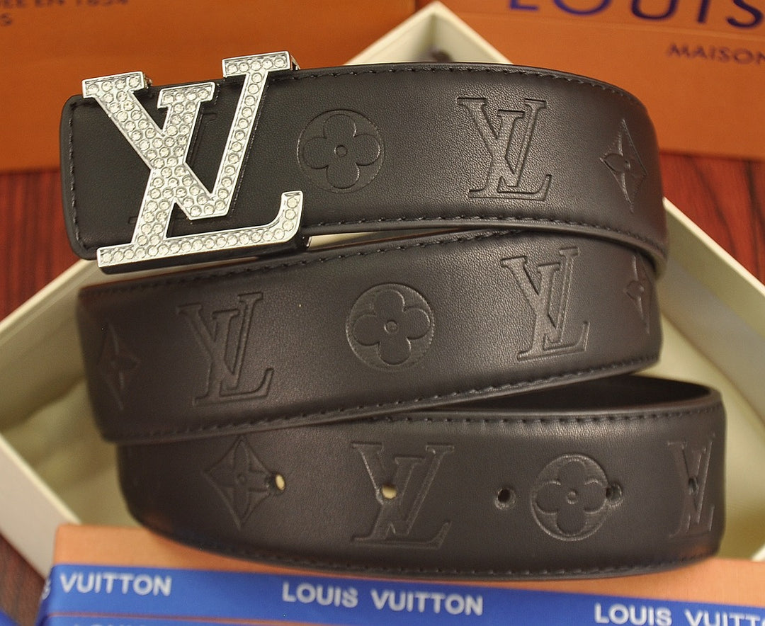 Two Color Diamond Logo Embossed Belt