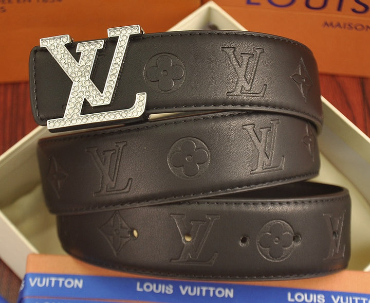 Two Color Diamond Logo Embossed Belt