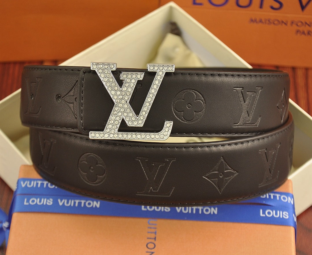 Two Color Diamond Logo Embossed Belt