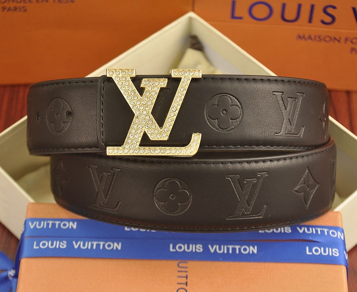 Two Color Diamond Logo Embossed Belt