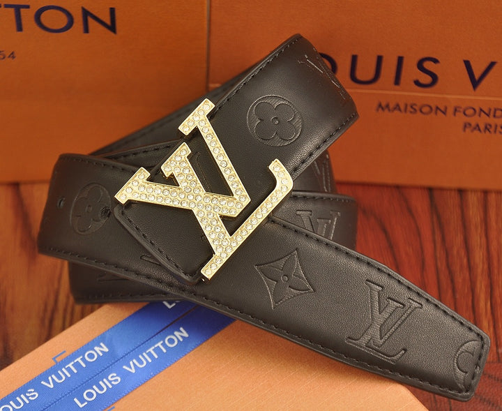 Two Color Diamond Logo Embossed Belt