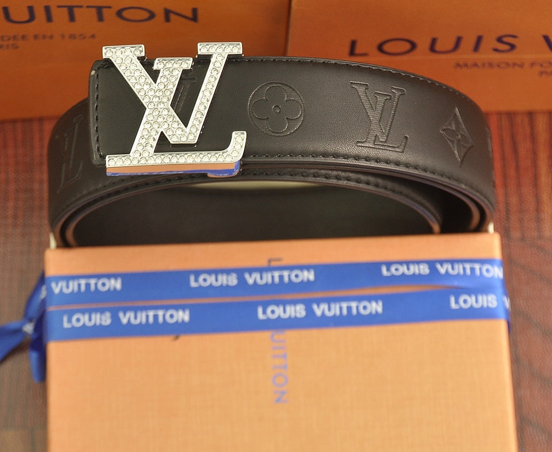 Two Color Diamond Logo Embossed Belt