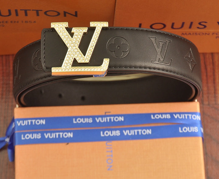 Two Color Diamond Logo Embossed Belt