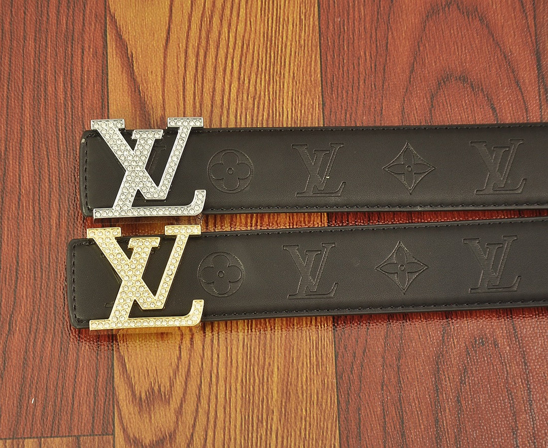 Two Color Diamond Logo Embossed Belt