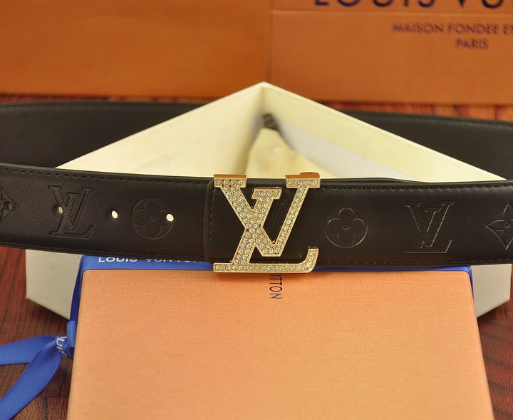 Two Color Diamond Logo Embossed Belt