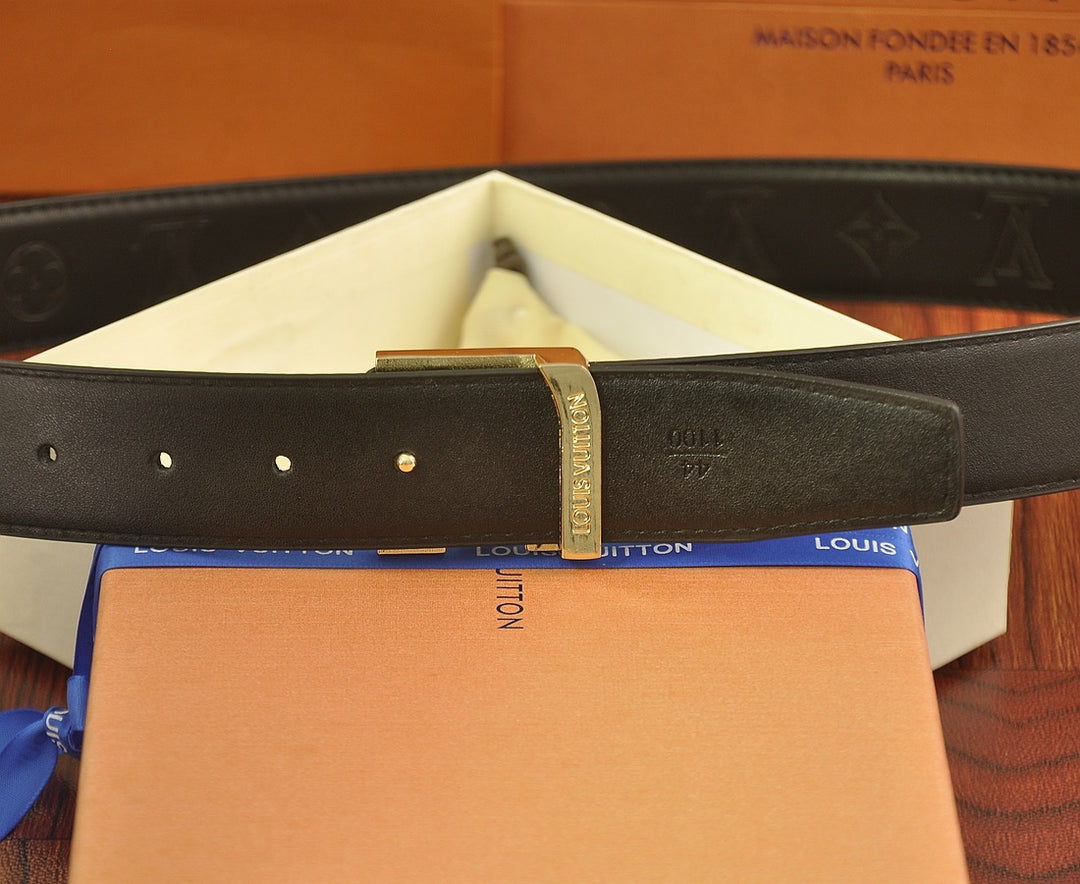 Two Color Diamond Logo Embossed Belt
